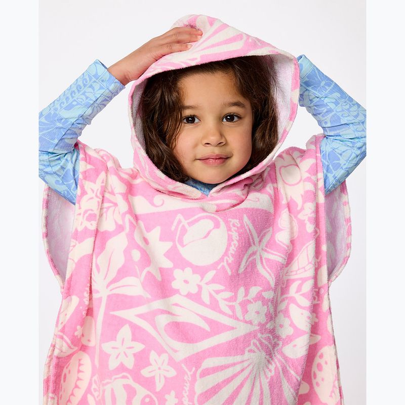 Poncho für Damen Rip Curl Mixed Snap Cotton Hooded pink 4