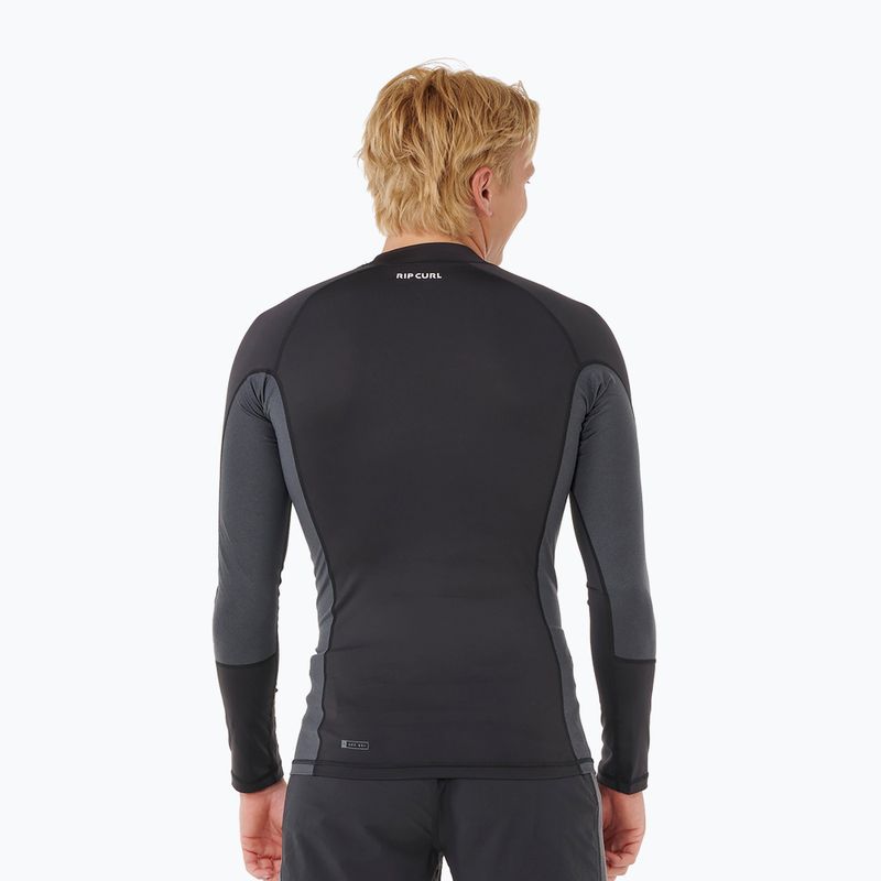 Herren-Bade-Longsleeve Rip Curl Waves Upf Perf black 3