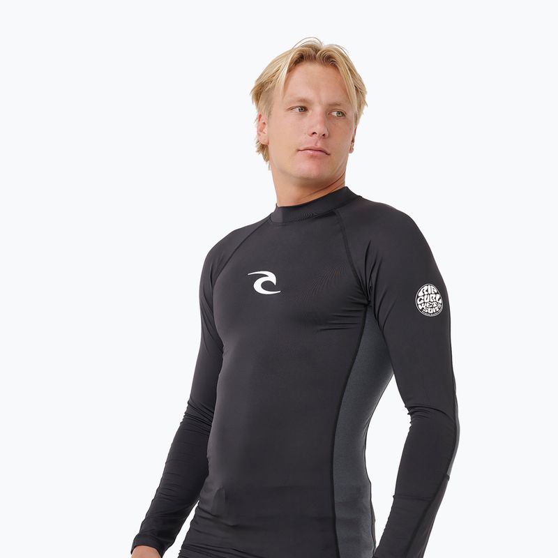 Herren-Bade-Longsleeve Rip Curl Waves Upf Perf black 5