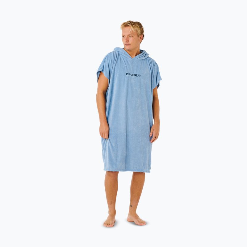 Herrenponcho Rip Curl Brand Hooded faded denim 4
