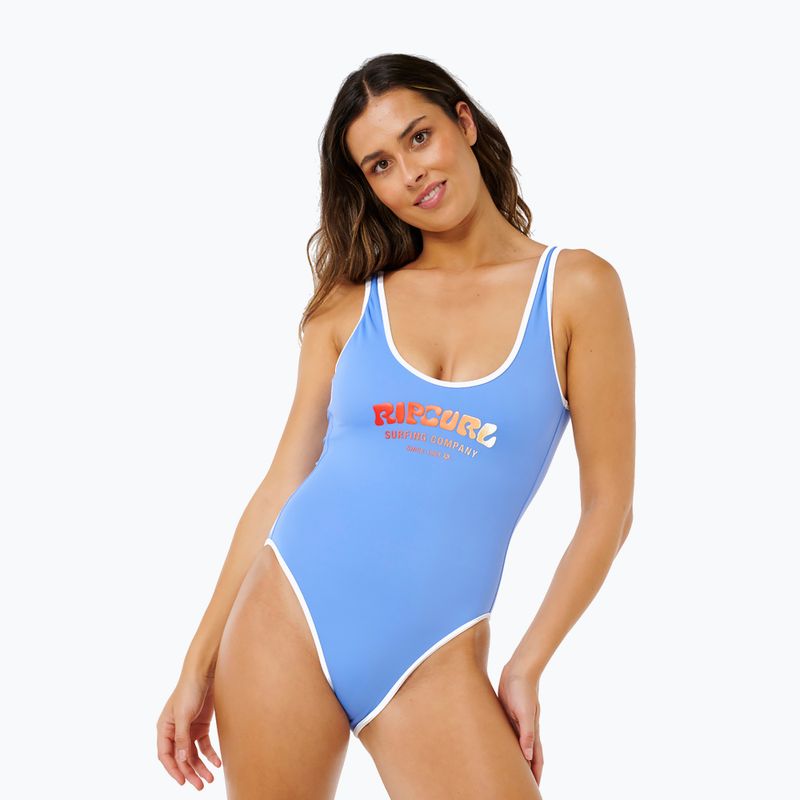 Einteiliger Badeanzug Rip Curl Surf Puff sky blue 4