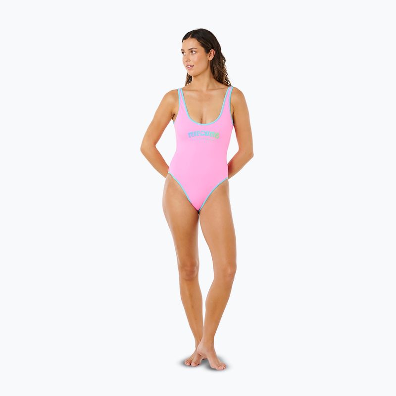 Einteiliger Badeanzug Rip Curl Surf Puff light pink 2