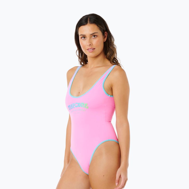 Einteiliger Badeanzug Rip Curl Surf Puff light pink 5