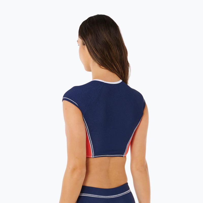 Damen-Badeoberteil Rip Curl Surf Tide Crop Rashvest dark navy 3
