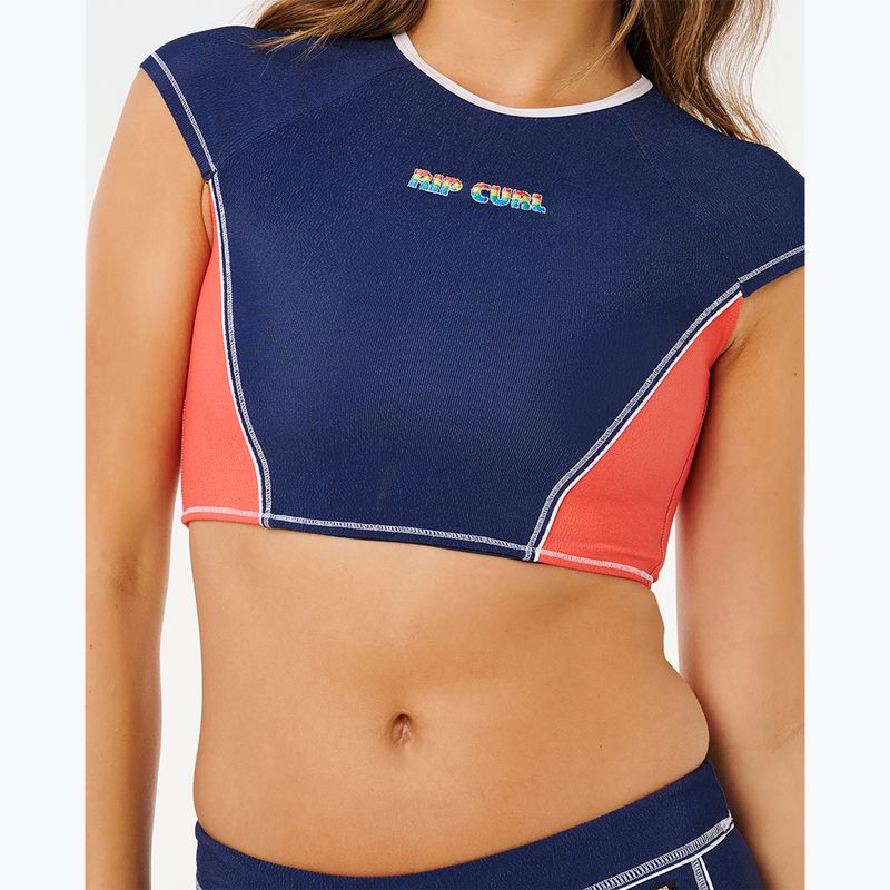 Damen-Badeoberteil Rip Curl Surf Tide Crop Rashvest dark navy 6