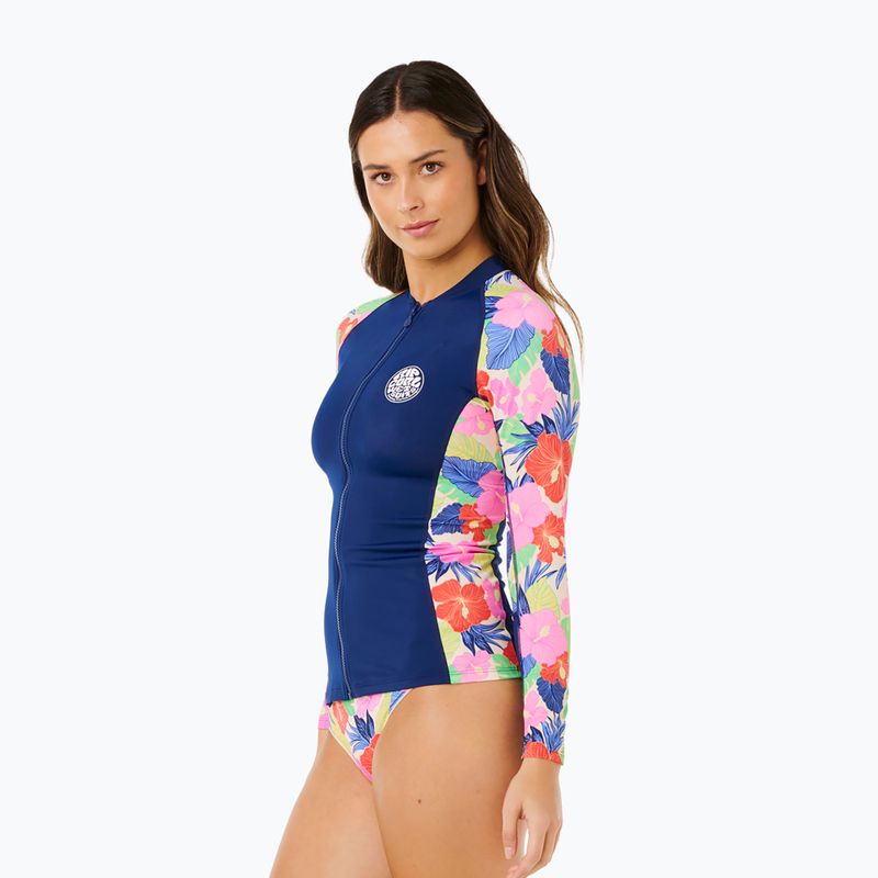 Damen-Bade-Longsleeve Rip Curl Party Wave Upf Zip multicolor 4
