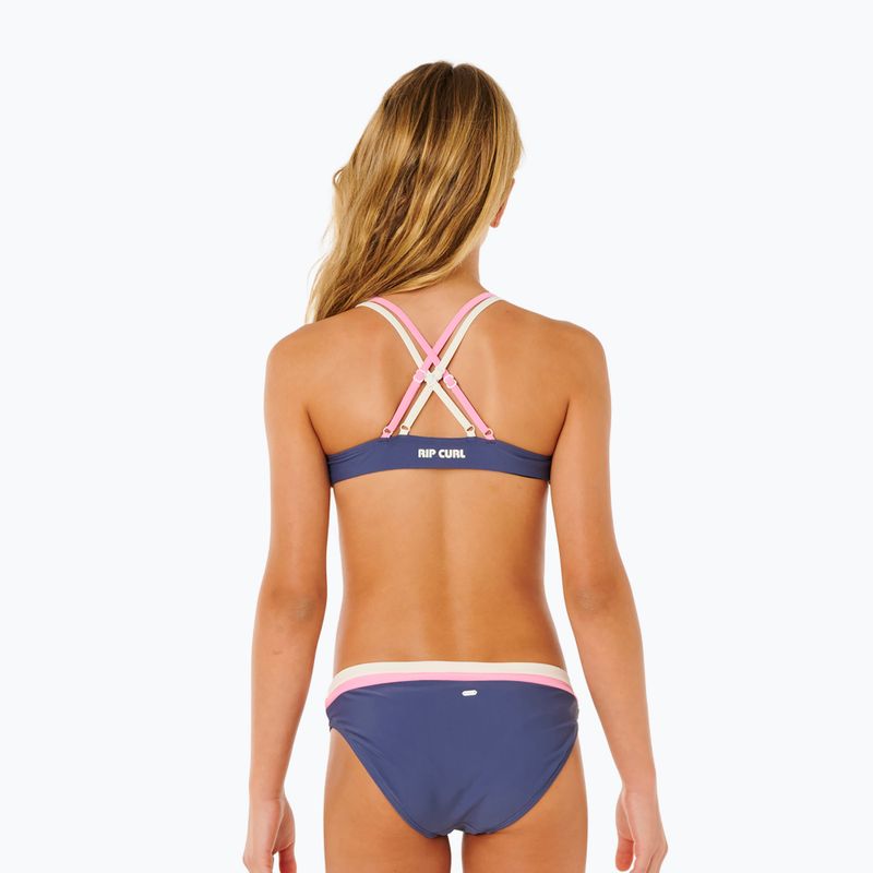 Kinder-Badeanzug zweiteilig Rip Curl Surf Revival Bikini navy 3