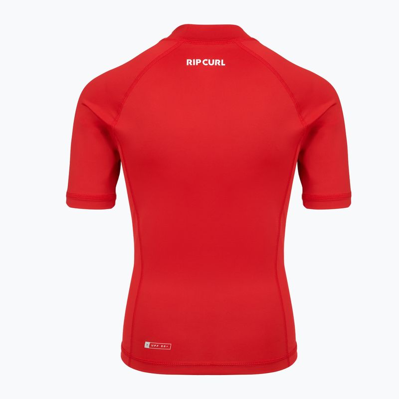 Kinder-Schwimmshirt Rip Curl Waves Upf lava red 2