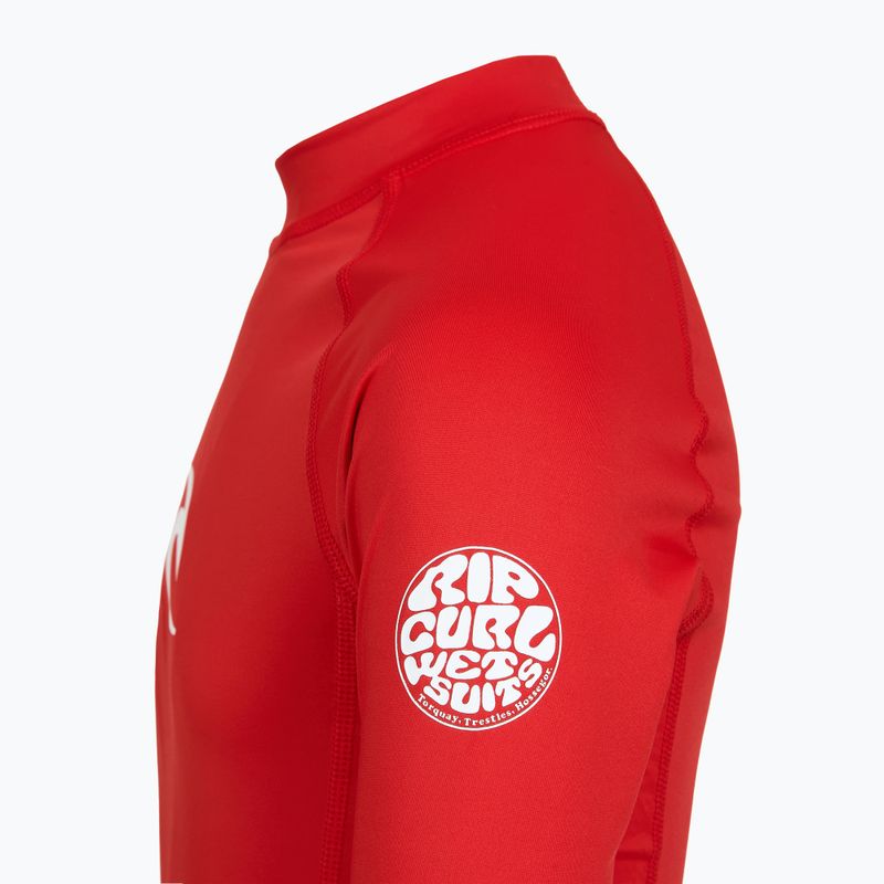Kinder-Schwimmshirt Rip Curl Waves Upf lava red 5