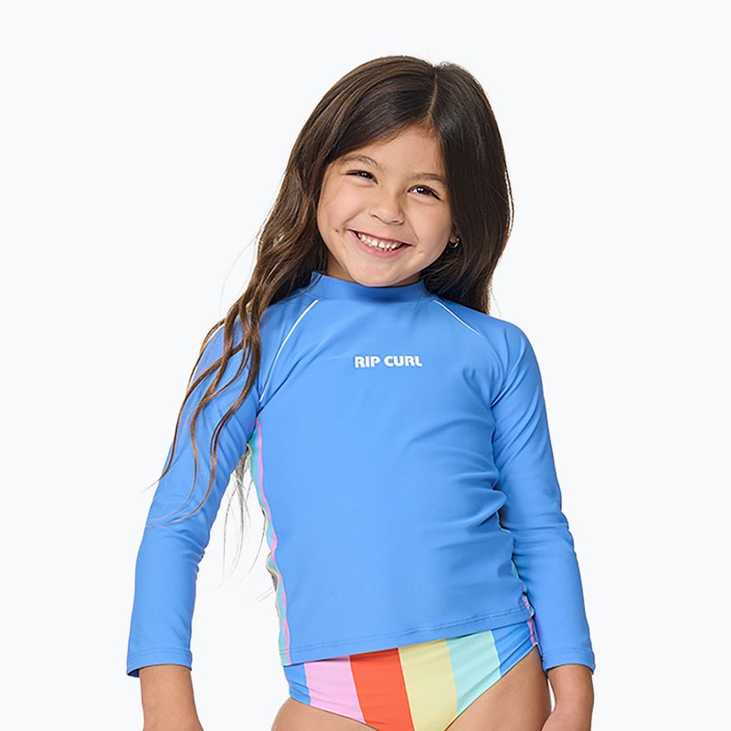 Kinder-Schwimmshirt Rip Curl Sunshine Revival Rashie cornflower blue 6