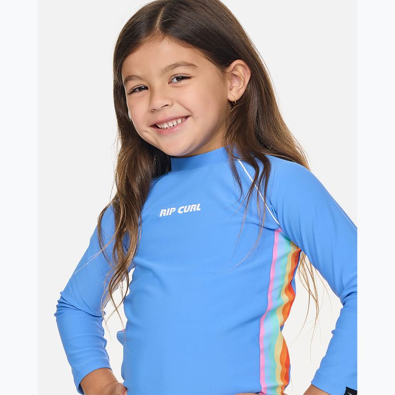Kinder-Schwimmshirt Rip Curl Sunshine Revival Rashie cornflower blue 9