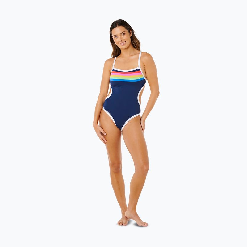 Damen-Badeanzug Rip Curl Surf Stripe Cheeky dark navy 2