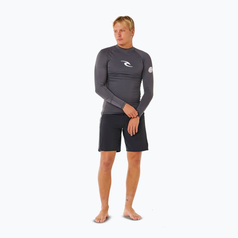 Herren-Bade-Longsleeve Rip Curl Waves Upf Perf charcoal grey 2