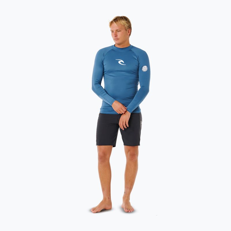 Herren-Bade-Longsleeve Rip Curl Waves Upf Perf bluefin 2