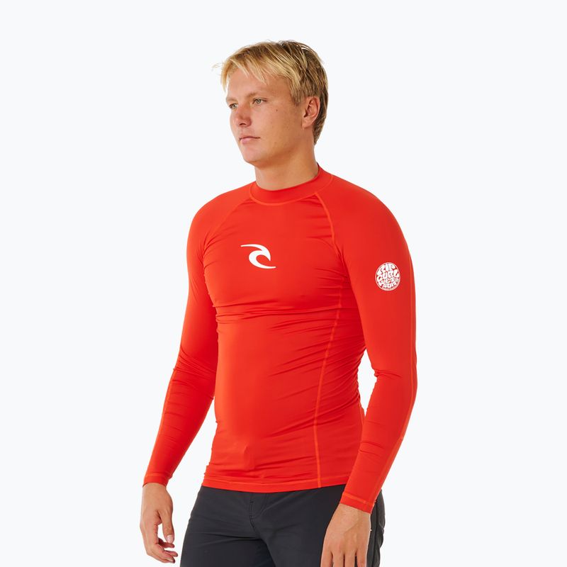 Herren-Bade-Longsleeve Rip Curl Waves Upf Perf lava red 4