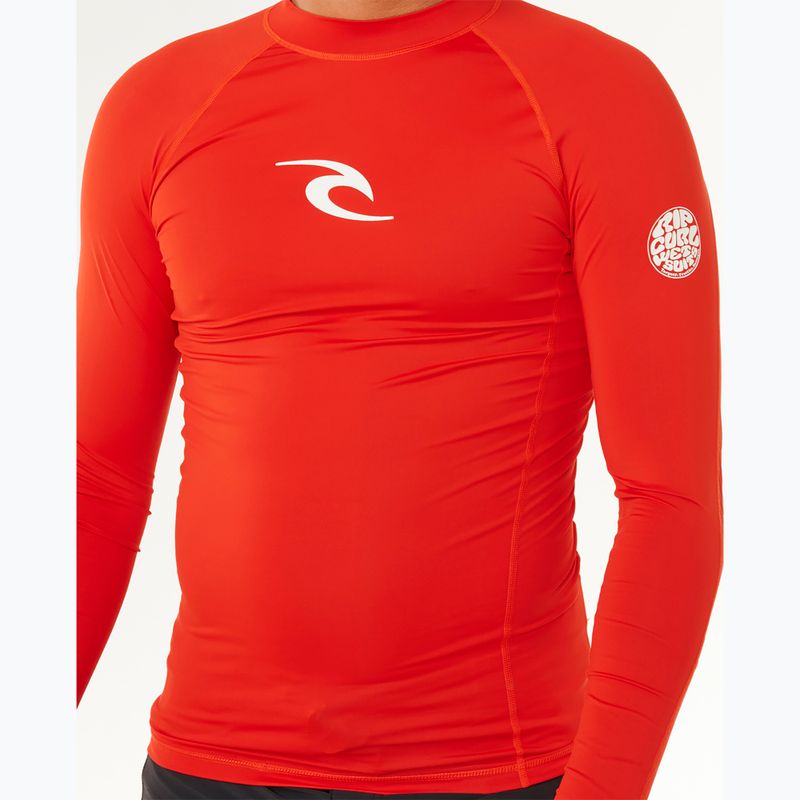 Herren-Bade-Longsleeve Rip Curl Waves Upf Perf lava red 6
