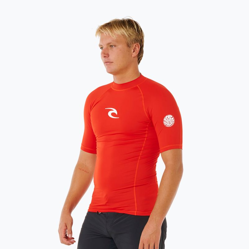 Herren-Schwimmshirt Rip Curl Waves Upf Perf lava red 4