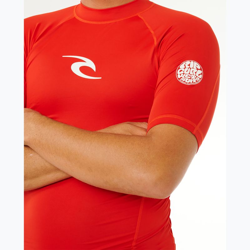 Herren-Schwimmshirt Rip Curl Waves Upf Perf lava red 6