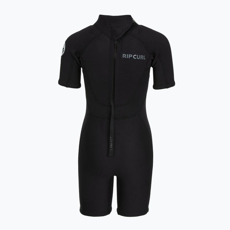 Kinder Schwimm-Neoprenanzug Rip Curl Groms Trad 2/2 mm Back Zip Springsuit black 3