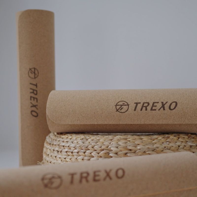 TREXO Yoga-Matte TPE-Kork 6 mm orange YM-C01P 8