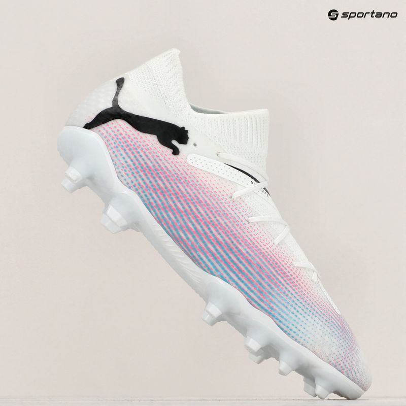 PUMA Future 7 Pro FG/AG Jr Kinder Fußballschuhe puma weiß/puma schwarz/poison pink 15