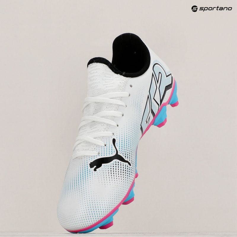 Kinder Fußballschuhe PUMA Future 7 Play FG/AG puma weiß/puma schwarz/poison pink 10