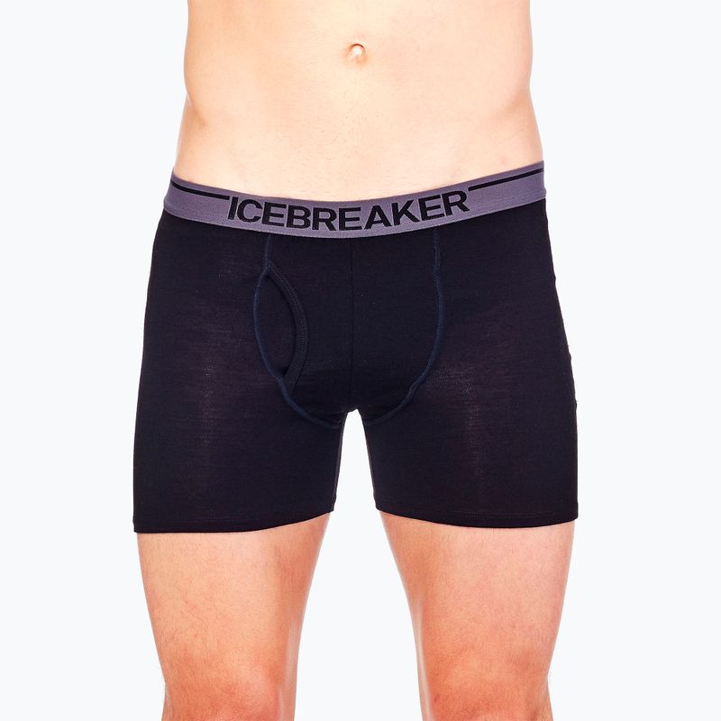 Herren Thermo-Boxershorts Icebreaker Anatomica wFly black 2