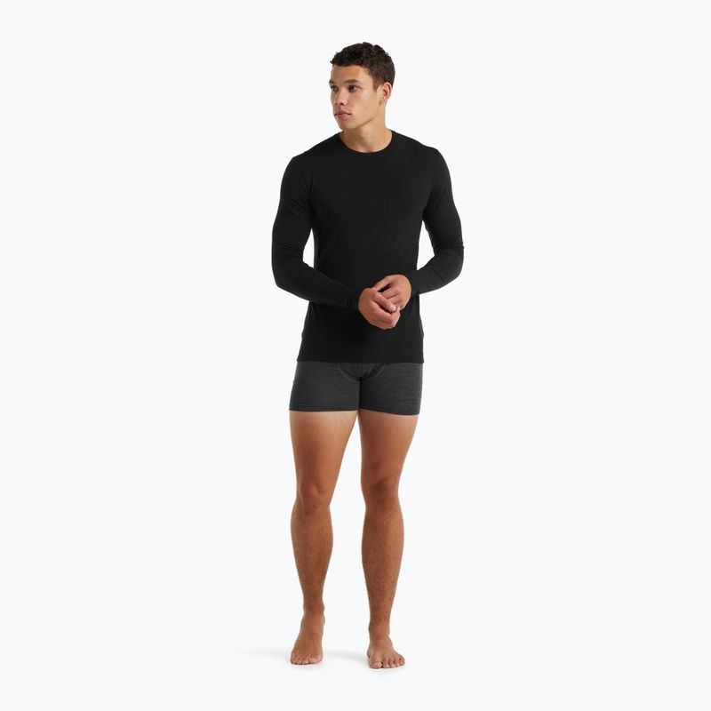 Langarm-Thermoaktivshirt Herren icebreaker Merino 150 Anatomica Crewe schwarz 2