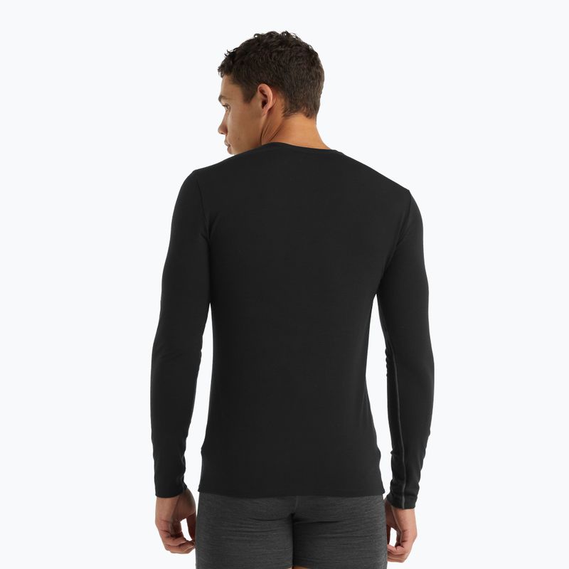 Langarm-Thermoaktivshirt Herren icebreaker Merino 150 Anatomica Crewe schwarz 3