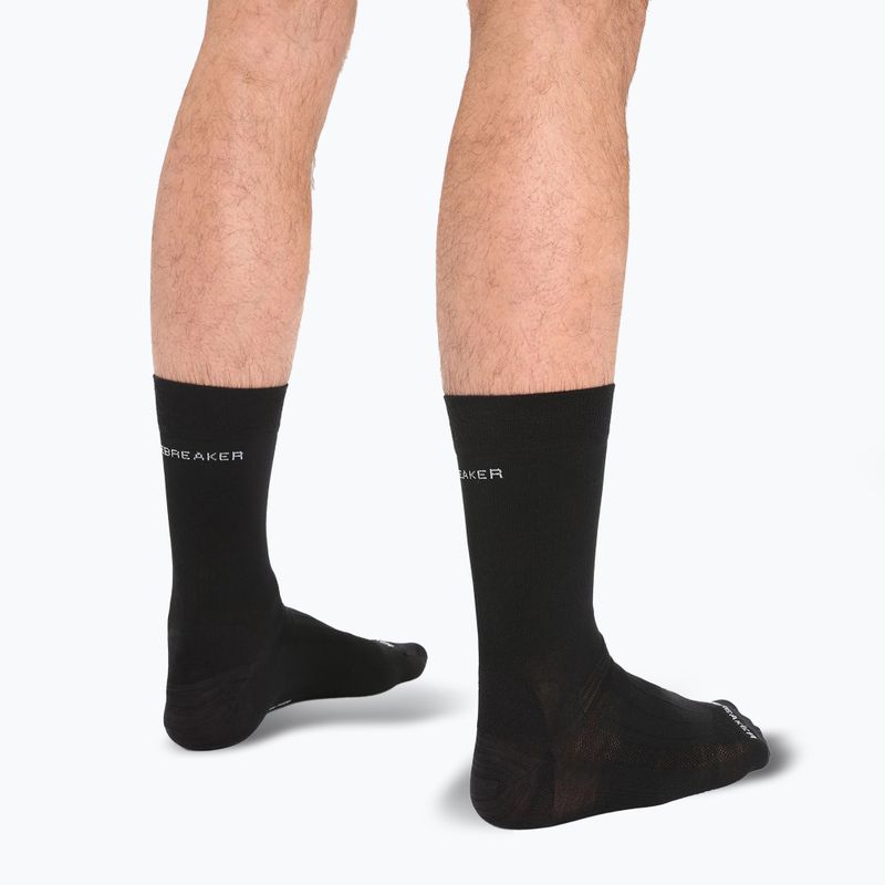Icebreaker Hike Liner Crew Herren Trekkingsocken schwarz