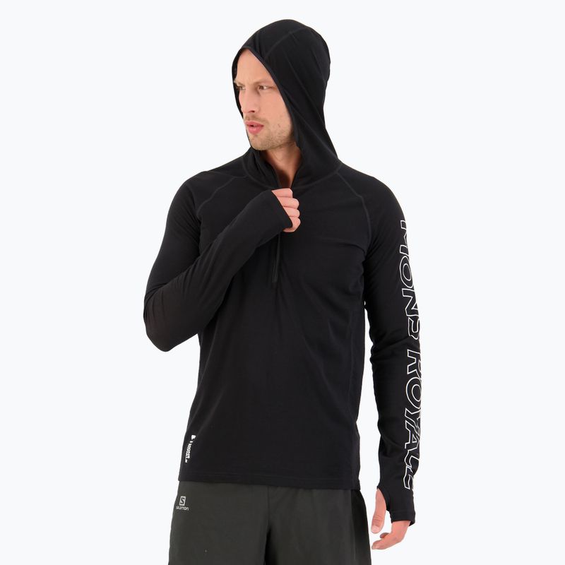 Herren Thermo-Sweatshirt Mons Royale Temple Tech Hood schwarz 4