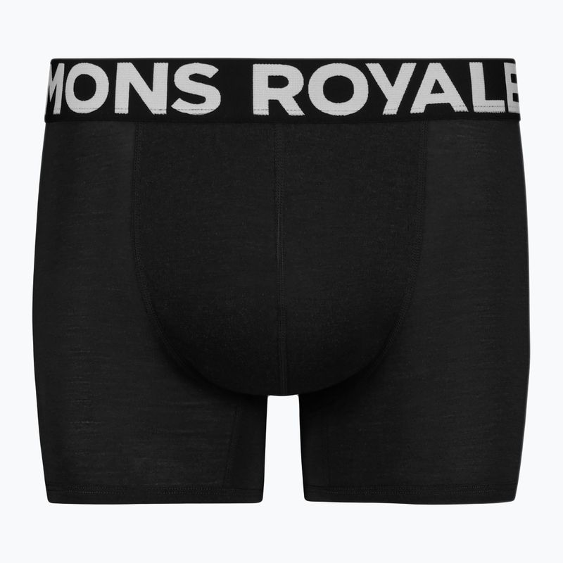 Thermoaktive Boxershorts Herren Mons Royale Hold 'em Shorty Merino black