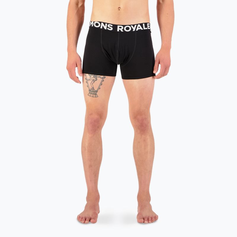 Thermoaktive Boxershorts Herren Mons Royale Hold 'em Shorty Merino black 3