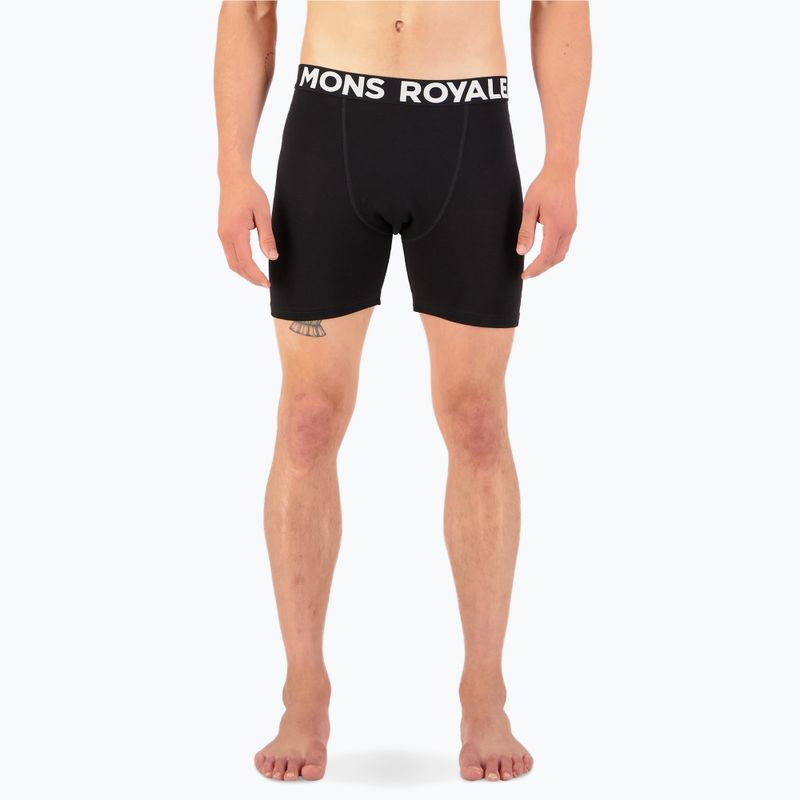 Herren Thermo-Boxershorts Mons Royale Hold 'em Merino schwarz 3