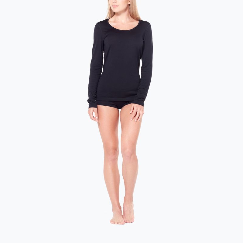 Damen Thermo-Boxershorts Icebreaker Merino 200 Oasis Boy Shorts black 3