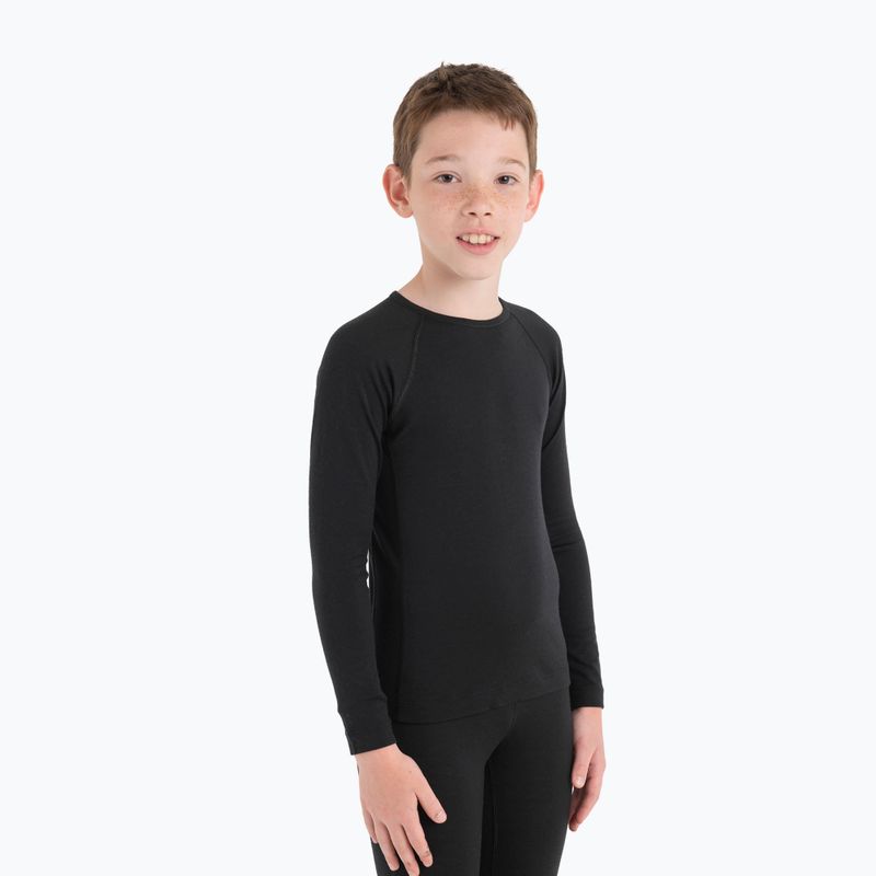 Kinder Thermoaktivshirt icebreaker 200 Oasis Crewe black 2
