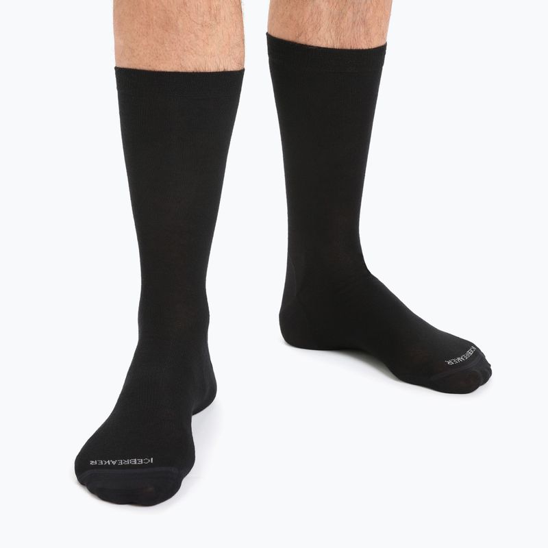 Herren Icebreaker Lifestyle Fine Gauge Crew Trekkingsocken schwarz 2