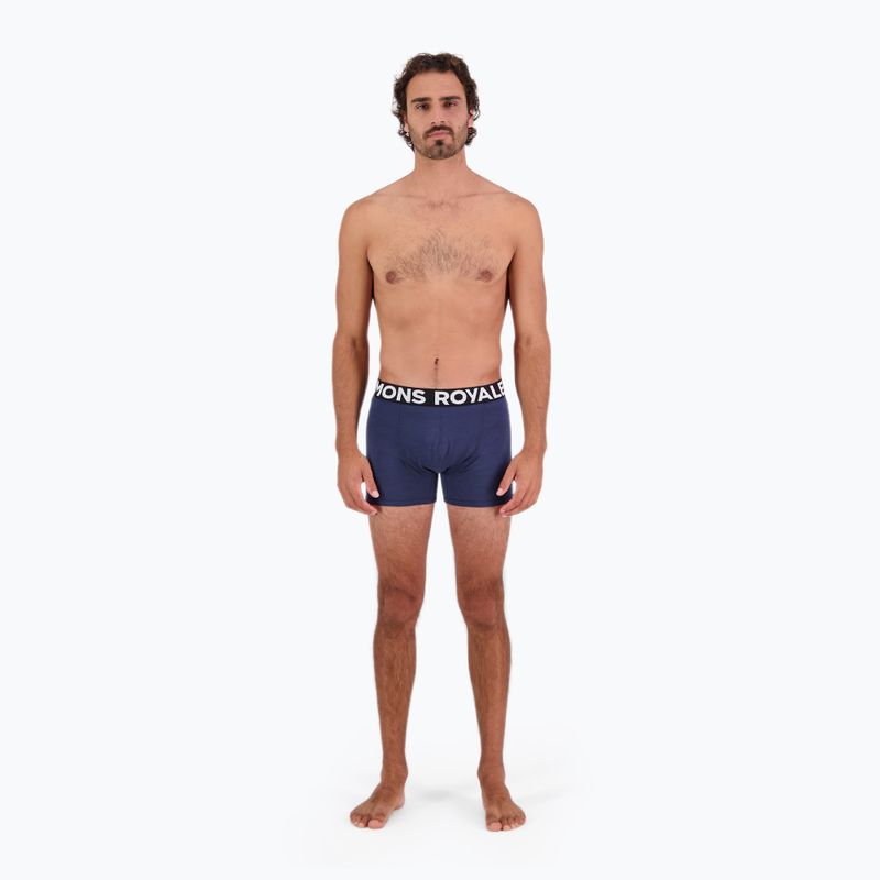 Thermoaktive Boxershorts Herren Mons Royale Hold 'em Shorty Merino midnight 4