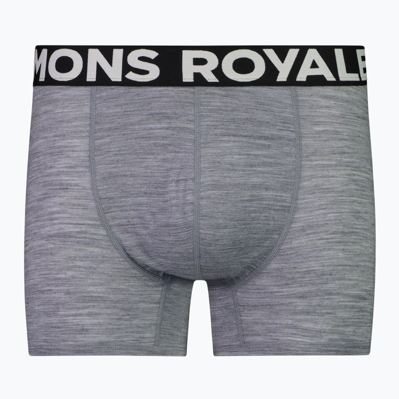 Thermoaktive Boxershorts Herren Mons Royale Hold 'em Shorty Merino grey heather