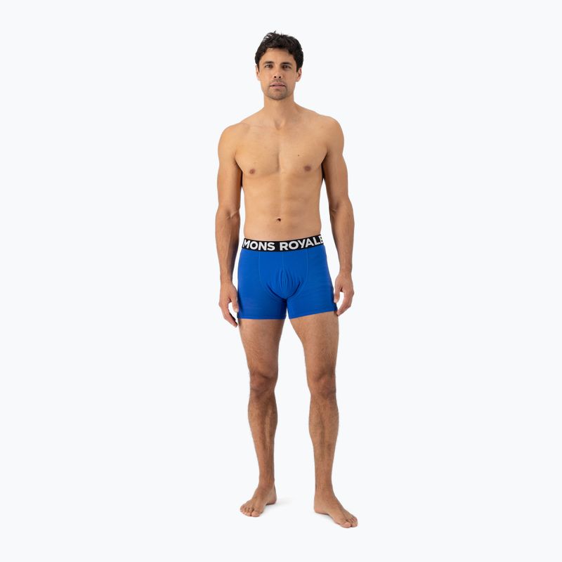 Thermoaktive Boxershorts Herren Mons Royale Hold 'em Shorty Merino cobalt 4