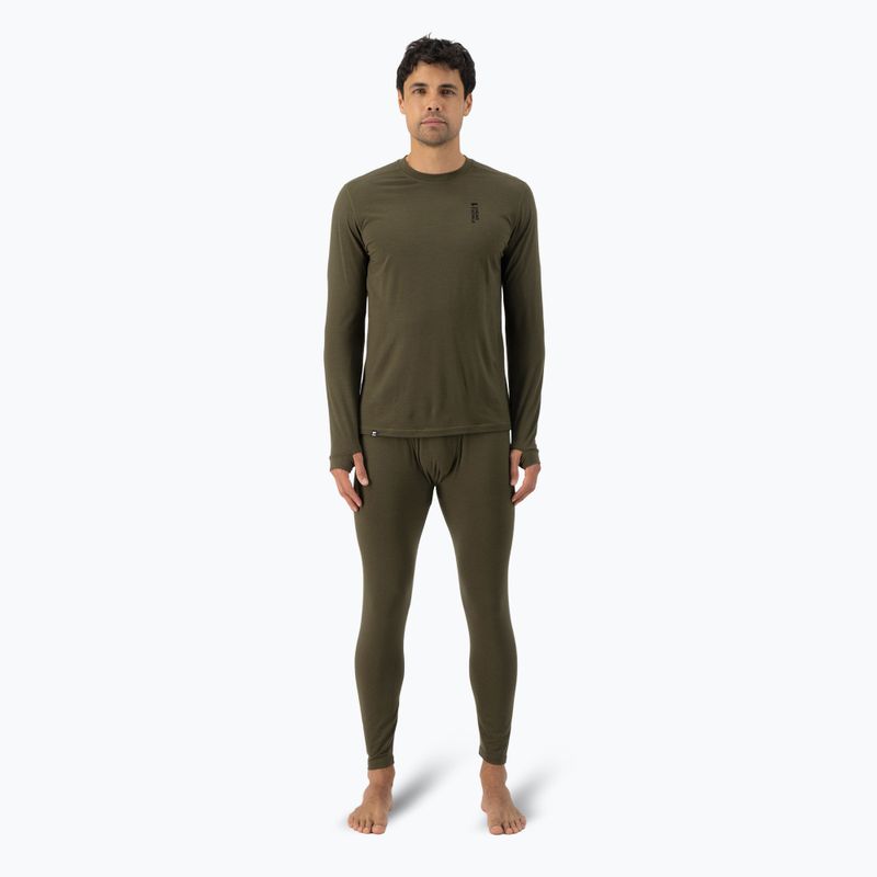 Herren-Thermoaktivshirt Mons Royale Cascade Merino Base Layer dark olive 2