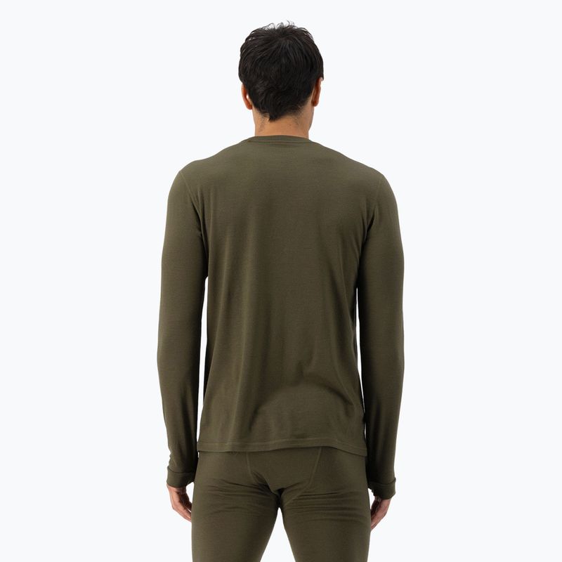Herren-Thermoaktivshirt Mons Royale Cascade Merino Base Layer dark olive 3