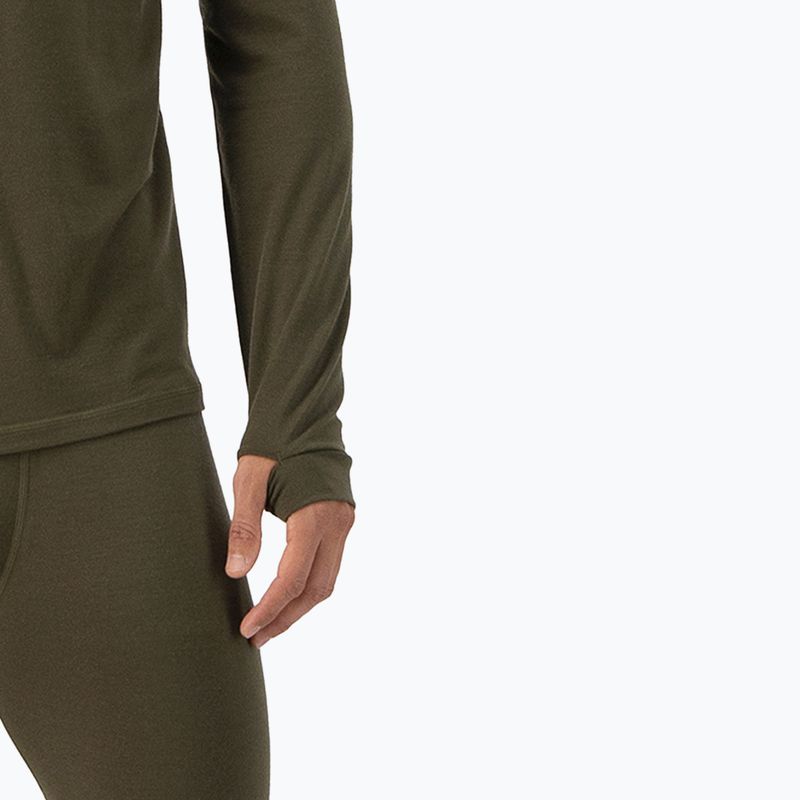 Herren-Thermoaktivshirt Mons Royale Cascade Merino Base Layer dark olive 4