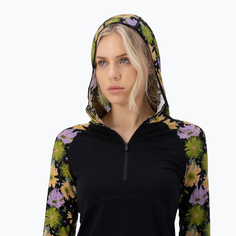 Hoodie Thermoaktiv Damen Mons Royale Bella Tech Hood alpine bloom/ black 4