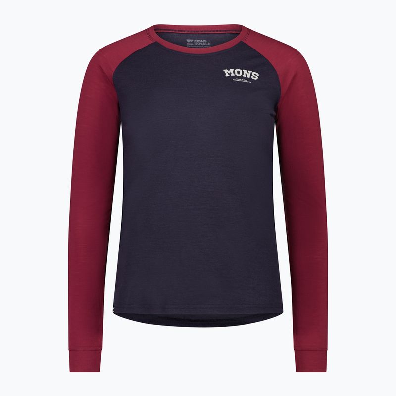 Damen-Thermoaktivshirt Mons Royale Icon Raglan cherry/ 9 iron 4