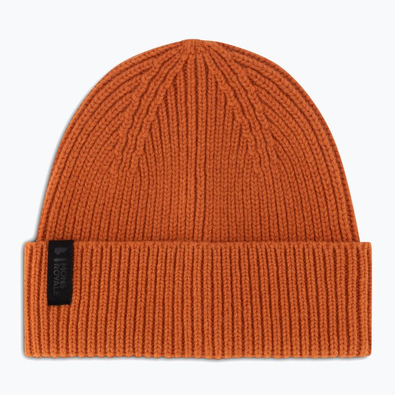 Wintermütze Mons Royale Fjord Merino orange