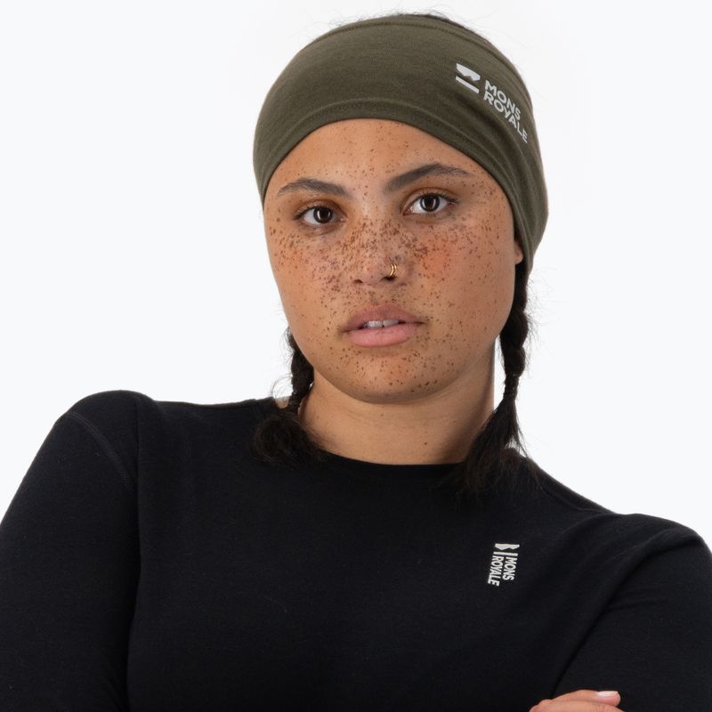 Kopfband Mons Royale Haines Merino dark olive 2