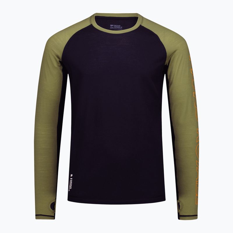 Mons Royale Temple Merino fern/schwarz Herren Thermo-Longsleeve 3
