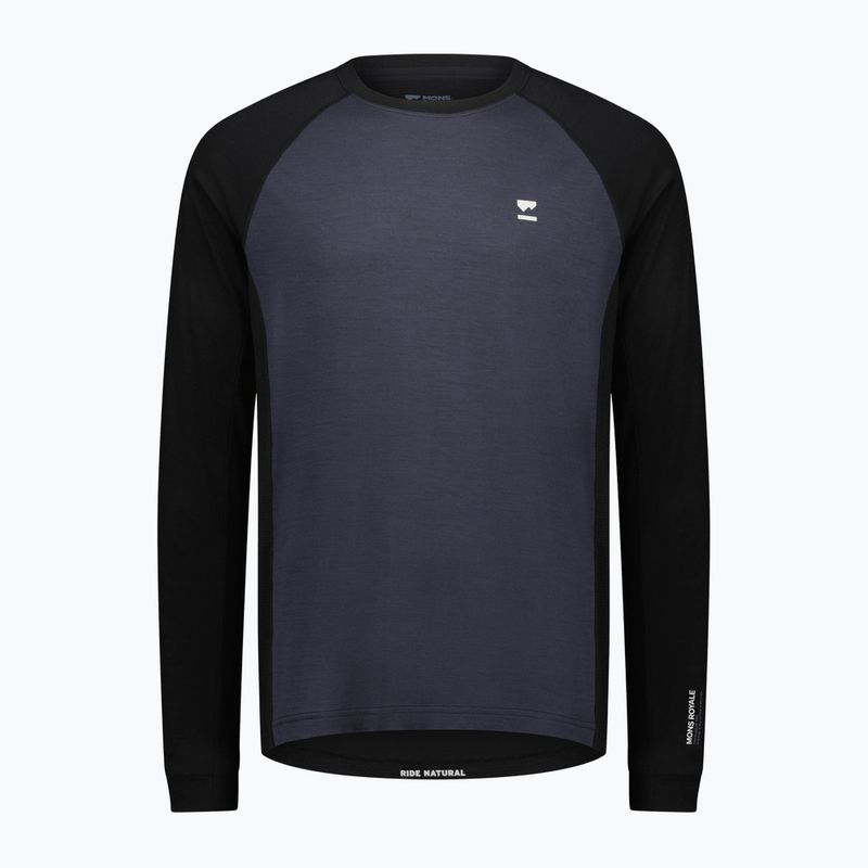 Mons Royale Tarn Merino 9 Eisen/schwarz Thermo-Longsleeve für Herren 3