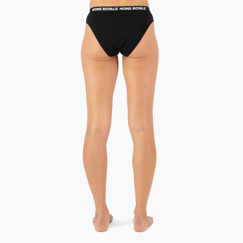 Thermoslip für Frauen Mons Royale Folo Merino Briefs schwarz 3